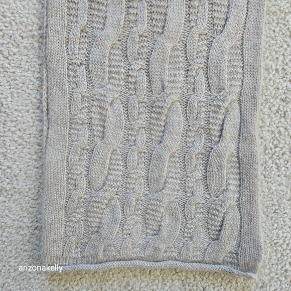 Nordstrom Cashmere Cable Knit Tan Classic - Picture 1 of 8